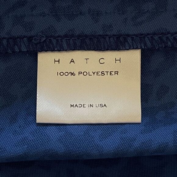 Hatch Kaia Dress Maternity Blue Leopard Button Front Tie Waist Size 0 Minimalist - Picture 9 of 10